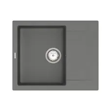 Кухонна гранітна мийка VANKOR Orman OMP 02.61 Gray + сифон