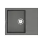 Кухонная гранитная мойка VANKOR Orman OMP 02.61 Gray + сифон