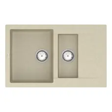 Кухонна гранітна мийка VANKOR Orman OMP 04.80 Beige + сифон