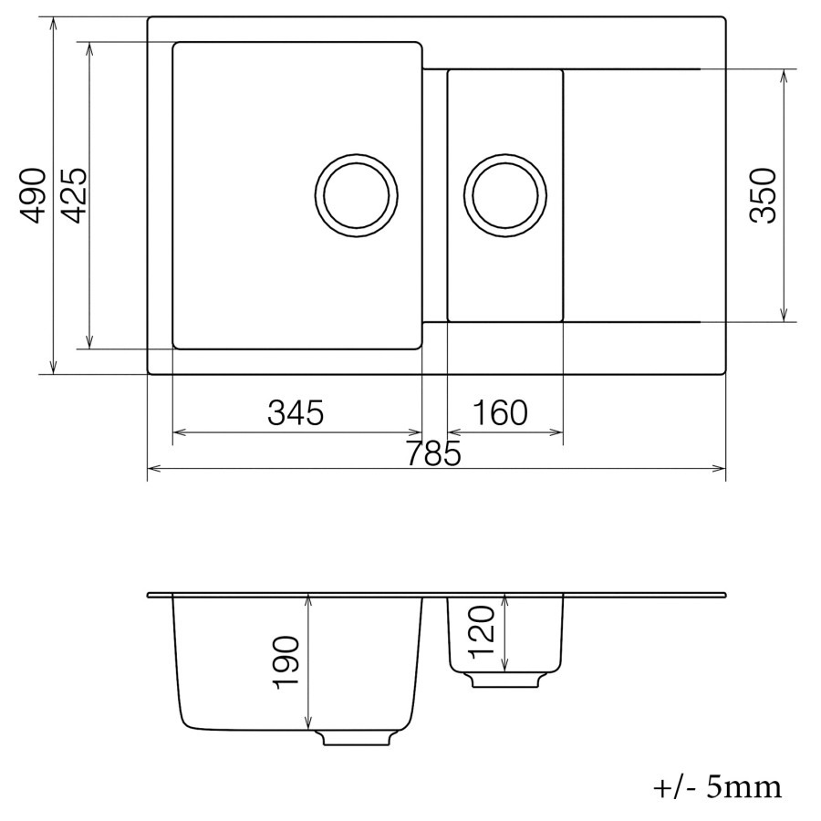 Кухонна гранітна мийка VANKOR Orman OMP 04.80 Beige + сифон