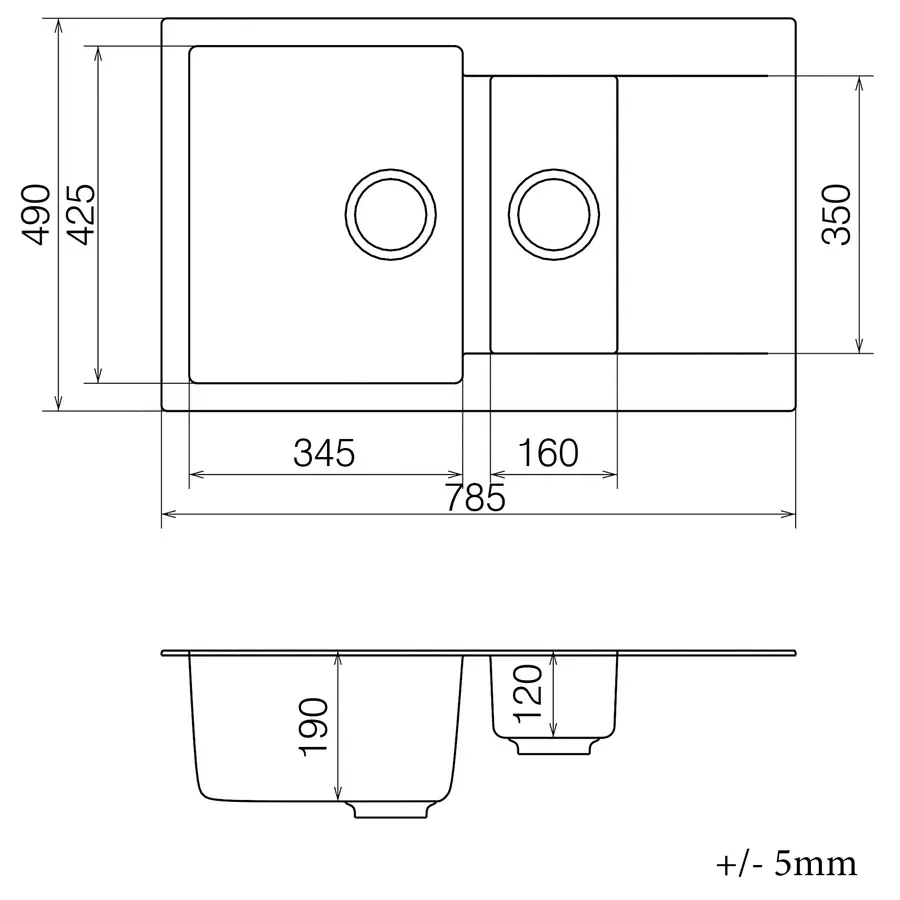Кухонна гранітна мийка VANKOR Orman OMP 04.80 Beige + сифон