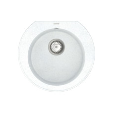 Кухонна гранітна мийка VANKOR Kres KMR 01.52 White stone + сифон