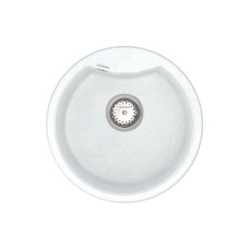Кухонна гранітна мийка VANKOR Vena VMR 01.48 White stone + сифон