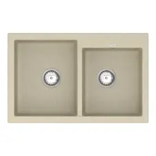 Кухонна гранітна мийка VANKOR Orman OMP 05.80 Beige + сифон