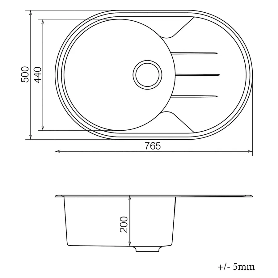 Кухонна гранітна мийка VANKOR Sity SMO 02.78 Beige + сифон
