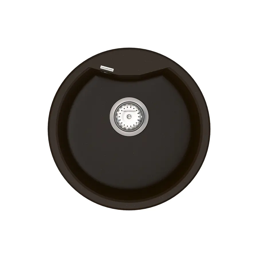 Кухонна гранітна мийка VANKOR Vena VMR 01.48 Chocolate + сифон