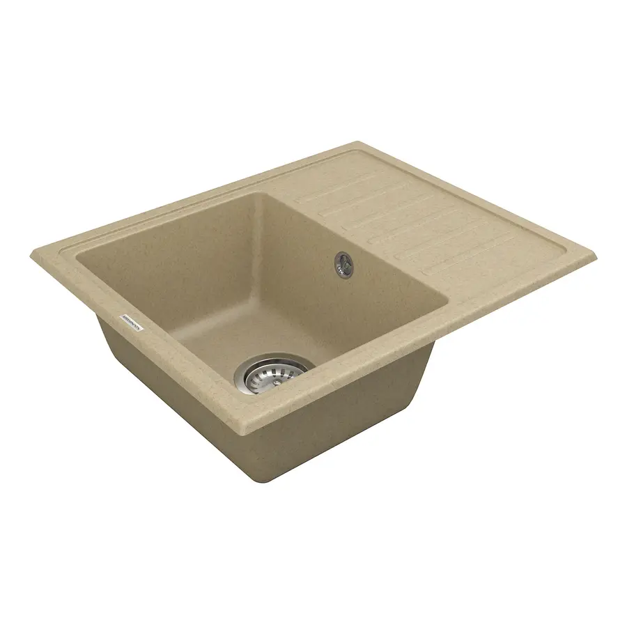 Кухонна гранітна мийка VANKOR Lira LMP 02.55 Safari + сифон