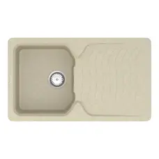 Кухонна гранітна мийка VANKOR Sigma SMP 02.85 Beige + сифон