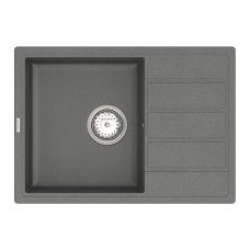 Кухонна гранітна мийка VANKOR Easy EMP 02.62 Gray + сифон