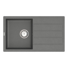 Кухонна гранітна мийка VANKOR Easy EMP 02.76 Gray + сифон