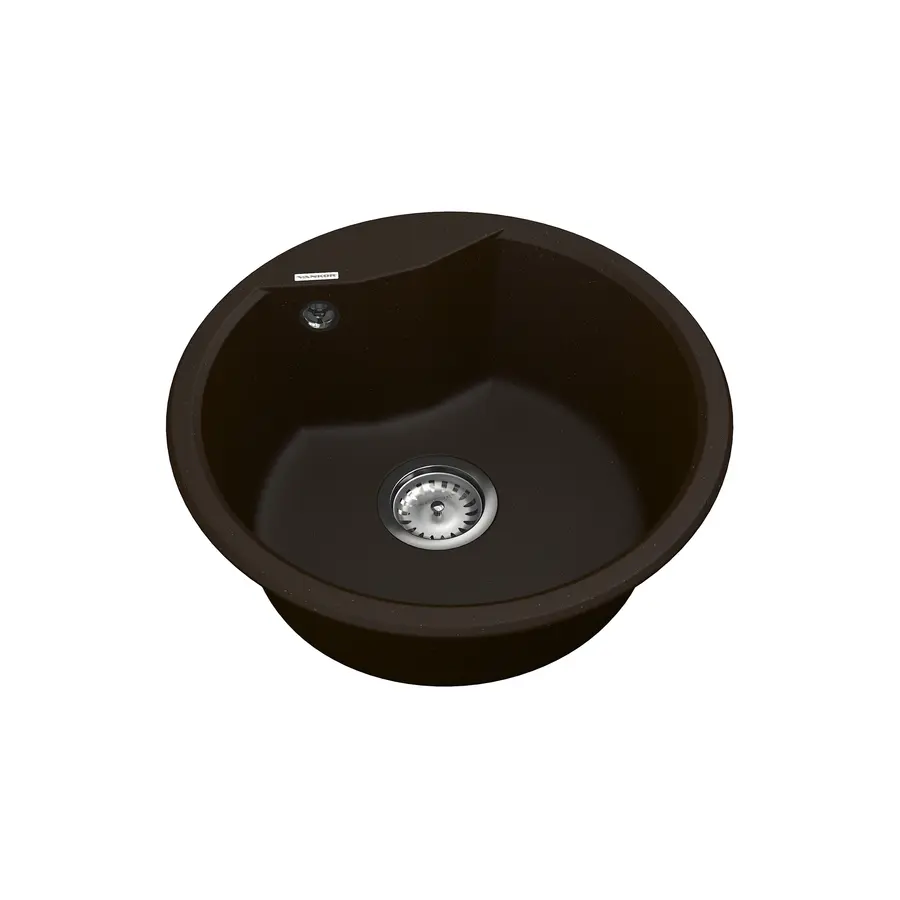 Кухонна гранітна мийка VANKOR Vena VMR 01.48 Chocolate + сифон