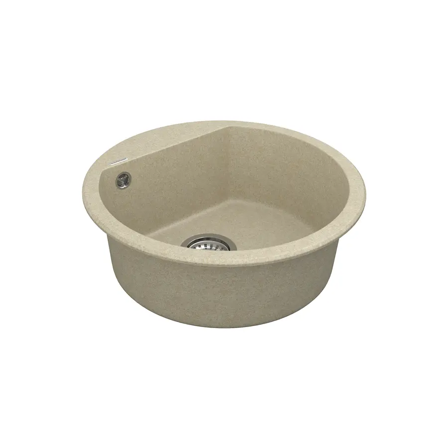 Кухонна гранітна мийка VANKOR Tera TMR 01.50 Beige + сифон