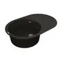 Кухонна гранітна мийка VANKOR Sity SMO 02.78 Black + сифон