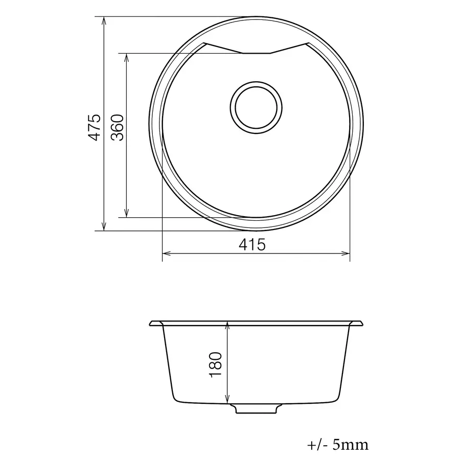 Кухонна гранітна мийка VANKOR Vena VMR 01.48 Gray + сифон