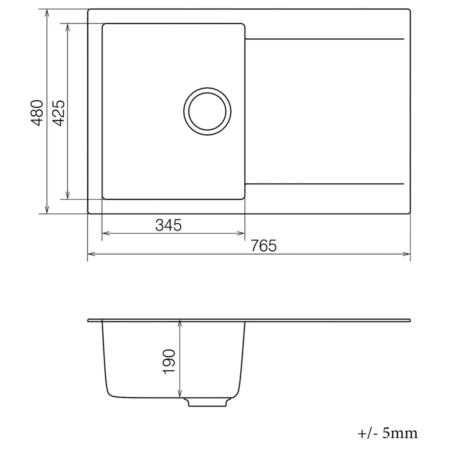 Кухонна мийка Orman OMP 02.78 Gray + сифон