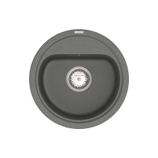 Кухонная гранитная мойка VANKOR Lira LMR 01.44 Gray + сифон