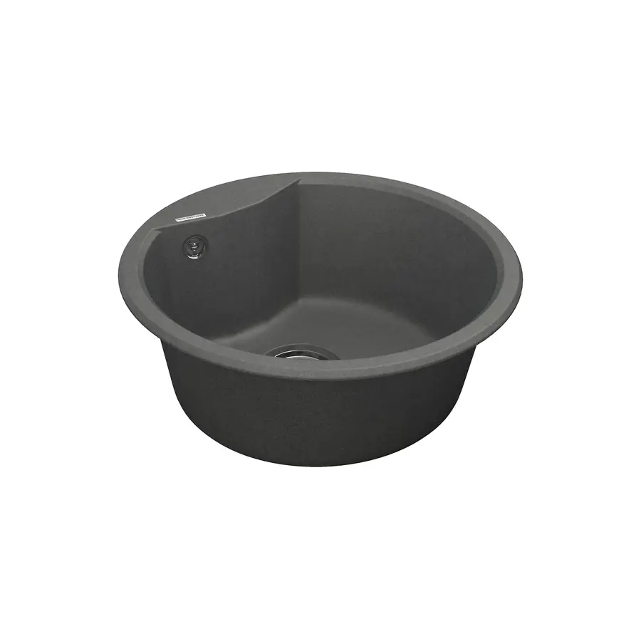 Кухонна гранітна мийка VANKOR Vena VMR 01.48 Gray + сифон
