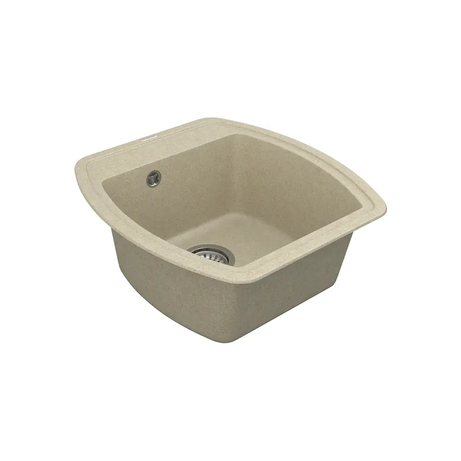 Кухонна гранітна мийка VANKOR Norton NMP 01.48 Beige + сифон