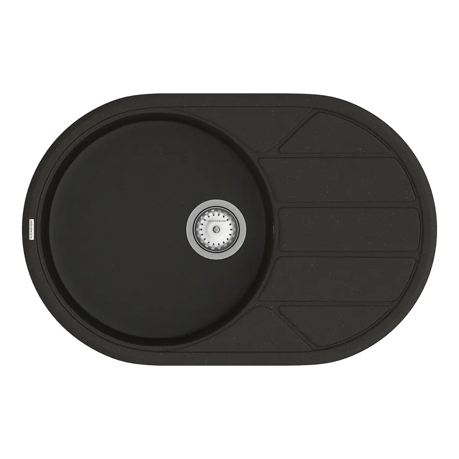 Кухонна мийка Easy EMO 02.78 Black + сифон