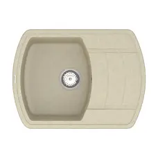 Кухонна гранітна мийка VANKOR Norton NMP 02.67 Beige + сифон
