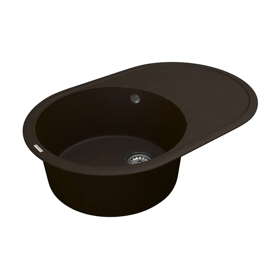 Кухонна гранітна мийка VANKOR Sity SMO 02.78 Chocolate + сифон