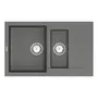 Кухонна гранітна мийка VANKOR Orman OMP 04.80 Gray + сифон