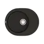 Кухонна гранітна мийка VANKOR Sity SMO 02.61 Black + сифон