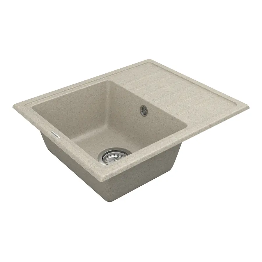 Кухонна гранітна мийка VANKOR Lira LMP 02.55 Terra + сифон