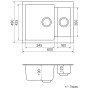 Кухонная гранитная мойка VANKOR Orman OMP 03.61 Terra + сифон