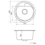 Кухонная гранитная мойка VANKOR Polo PMR 01.44 Gray + сифон