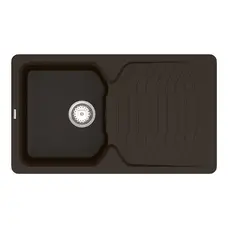 Кухонна гранітна мийка VANKOR Sigma SMP 02.85 Chocolate + сифон