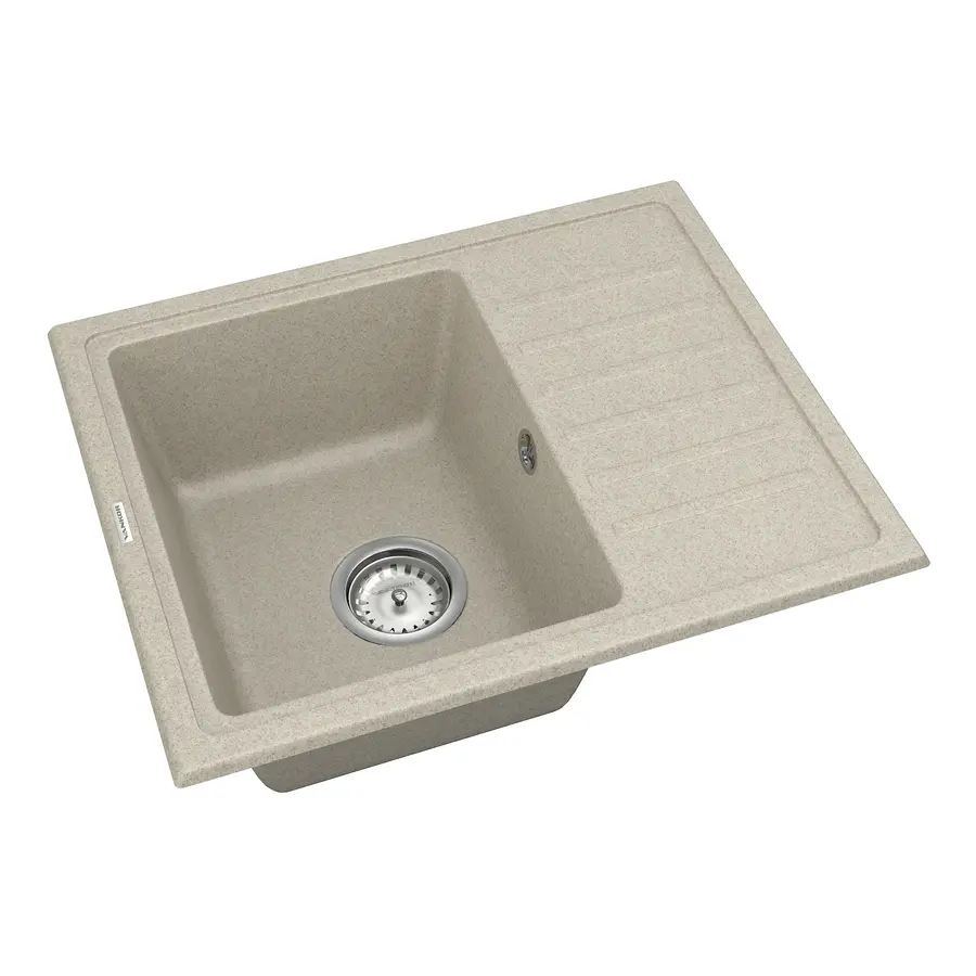 Кухонна гранітна мийка VANKOR Lira LMP 02.55 Terra + сифон