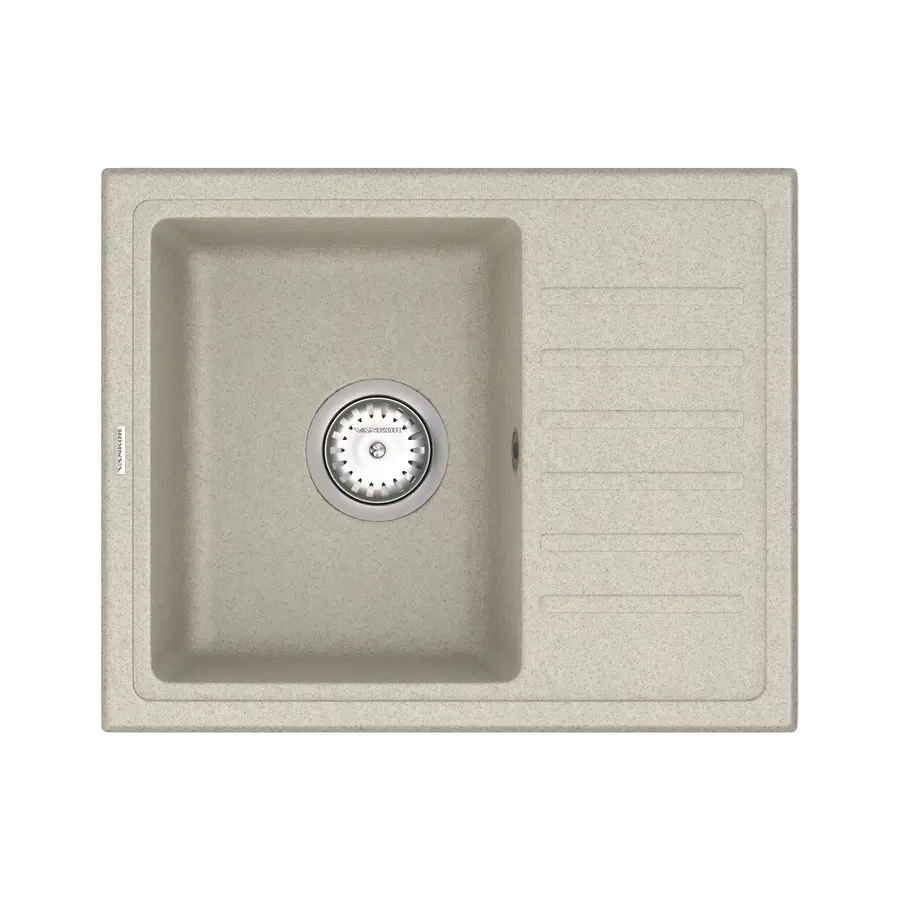 Кухонна гранітна мийка VANKOR Lira LMP 02.55 Terra + сифон
