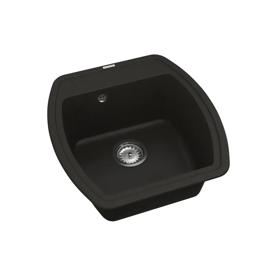 Кухонна гранітна мийка VANKOR Norton NMP 01.48 Black + сифон