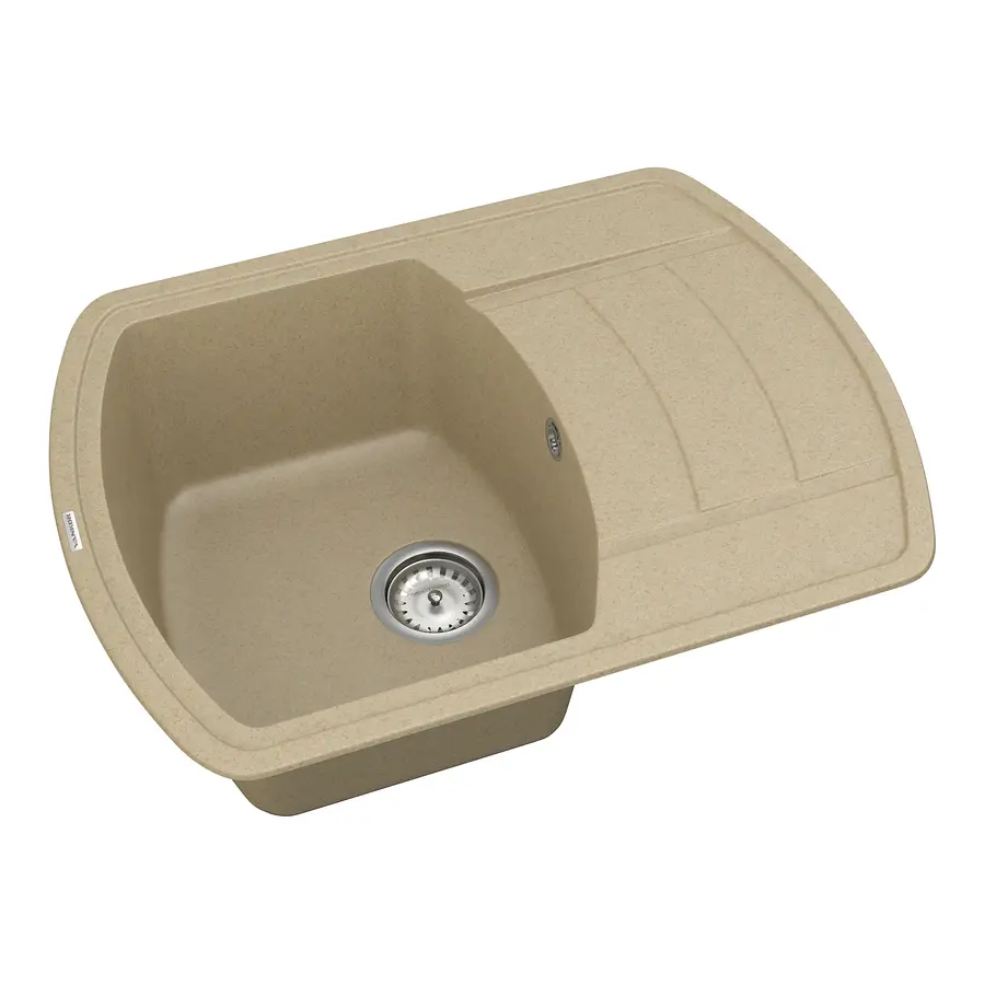 Кухонная гранитная мойка VANKOR Norton NMP 02.67 Safari + сифон