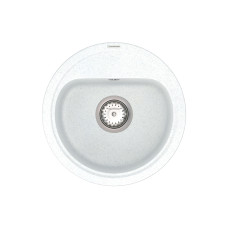Кухонна гранітна мийка VANKOR Lira LMR 01.44 White stone + сифон