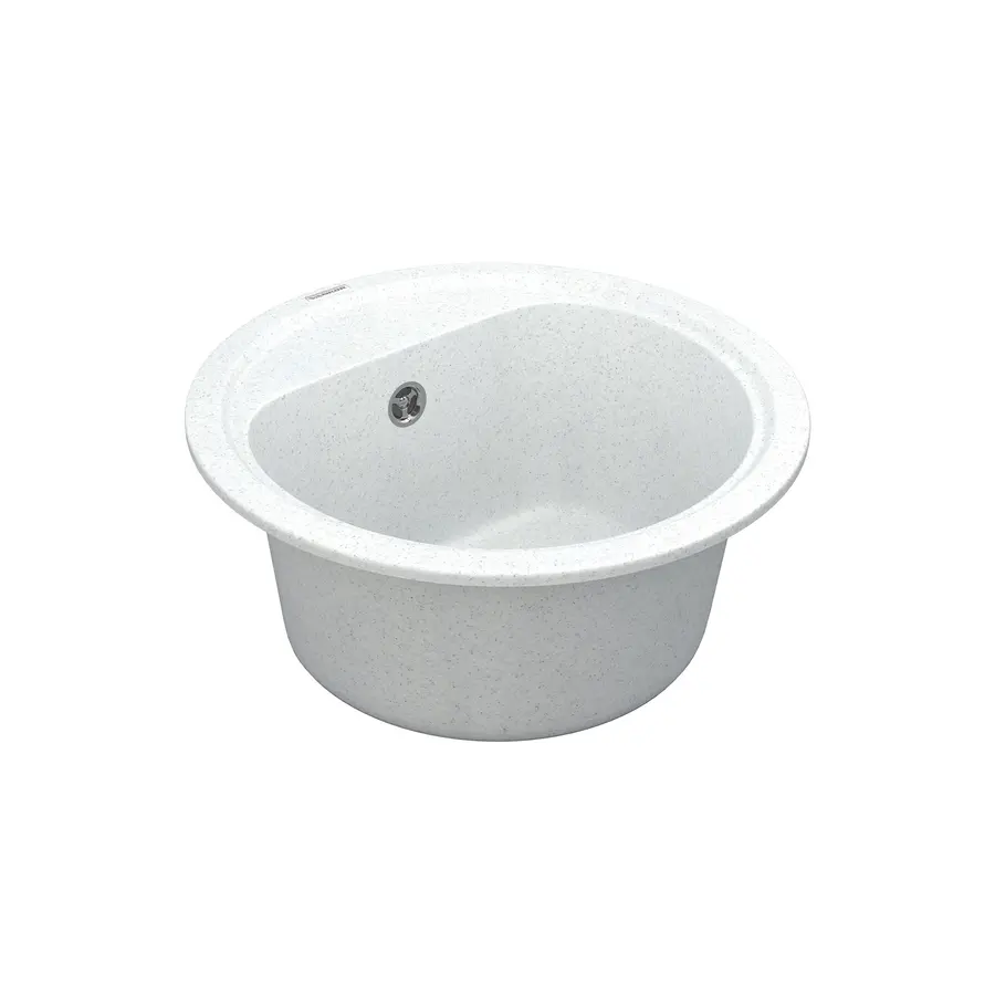 Кухонна гранітна мийка VANKOR Lira LMR 01.44 White stone + сифон