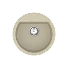 Кухонна гранітна мийка VANKOR Easy EMR 01.45 Beige + сифон