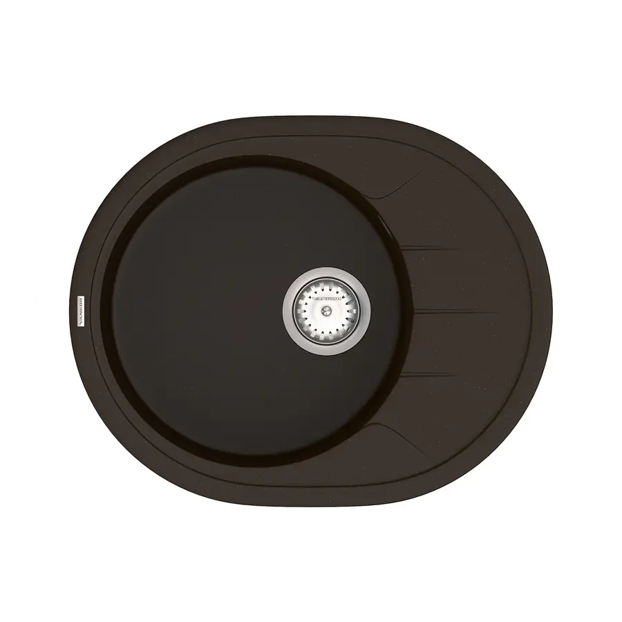 Кухонна гранітна мийка VANKOR Sity SMO 02.61 Chocolate + сифон