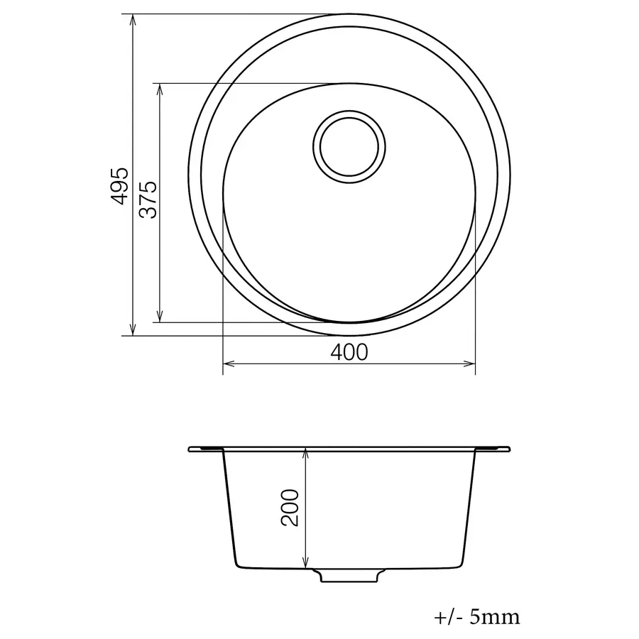 Кухонна гранітна мийка VANKOR Sity SMR 01.50 Terra + сифон