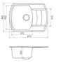 Кухонна гранітна мийка VANKOR Norton NMP 02.67 Black + сифон