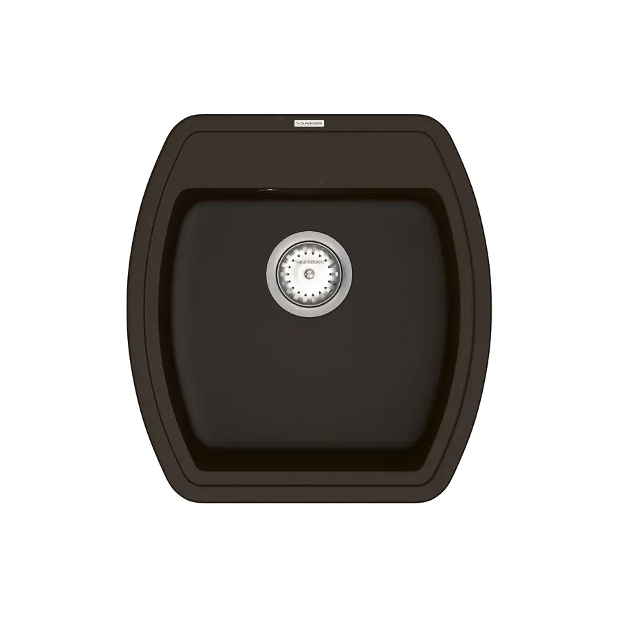 Кухонна гранітна мийка VANKOR Norton NMP 01.48 Chocolate + сифон