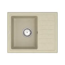 Кухонна гранітна мийка VANKOR Lira LMP 02.55 Beige + сифон
