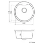 Кухонна гранітна мийка VANKOR Vena VMR 01.48 Terra + сифон