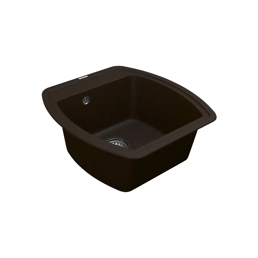 Кухонна гранітна мийка VANKOR Norton NMP 01.48 Chocolate + сифон