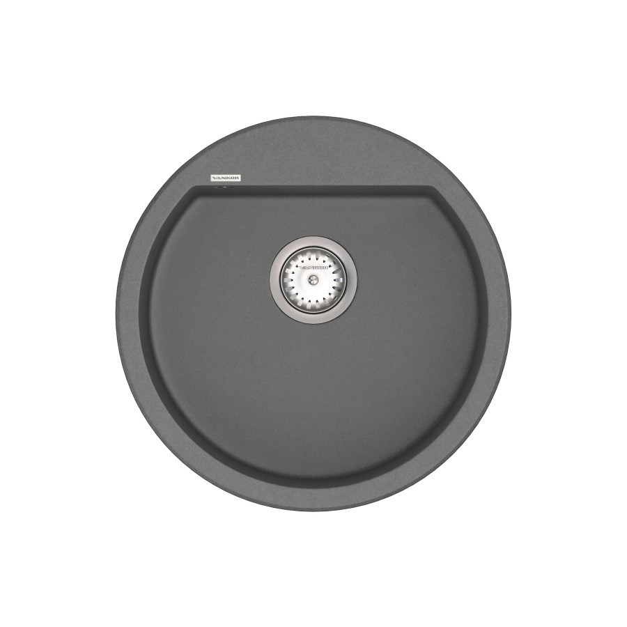 Кухонна гранітна мийка VANKOR Tera TMR 01.50 Gray + сифон