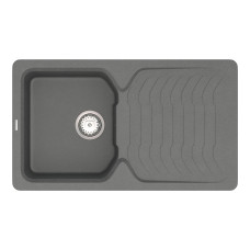Кухонна гранітна мийка VANKOR Sigma SMP 02.85 Gray + сифон