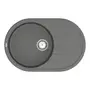 Кухонна гранітна мийка VANKOR Sity SMO 02.78 Gray + сифон