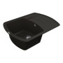 Кухонна гранітна мийка VANKOR Norton NMP 02.67 Black + сифон