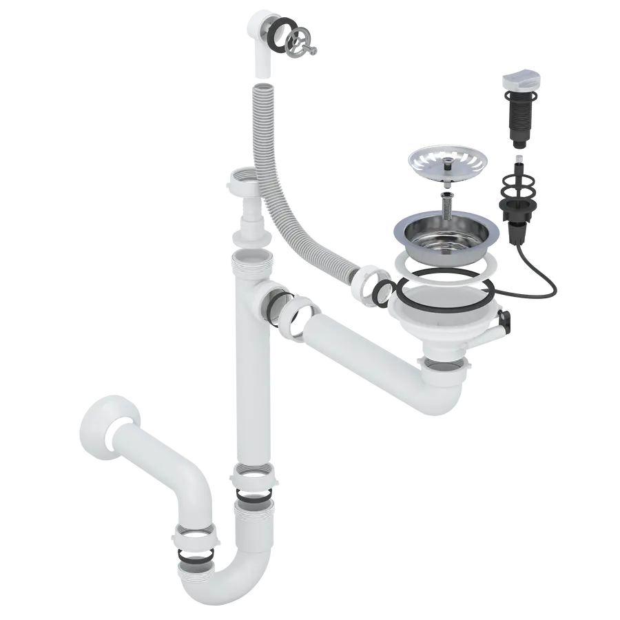 Сифон-автомат VANKOR для кухонной мойки 3 ½, одинарный